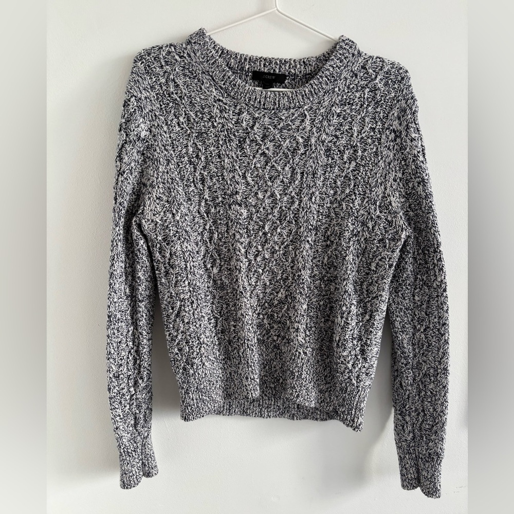 J. Crew - Black and White Textured Sweater - Medium